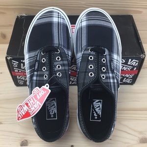 Vans Authentic Kids Patchwork Plaid Black & White